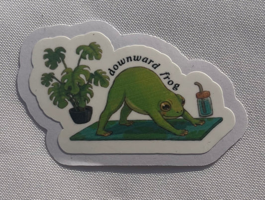 Downward Frog Sticker