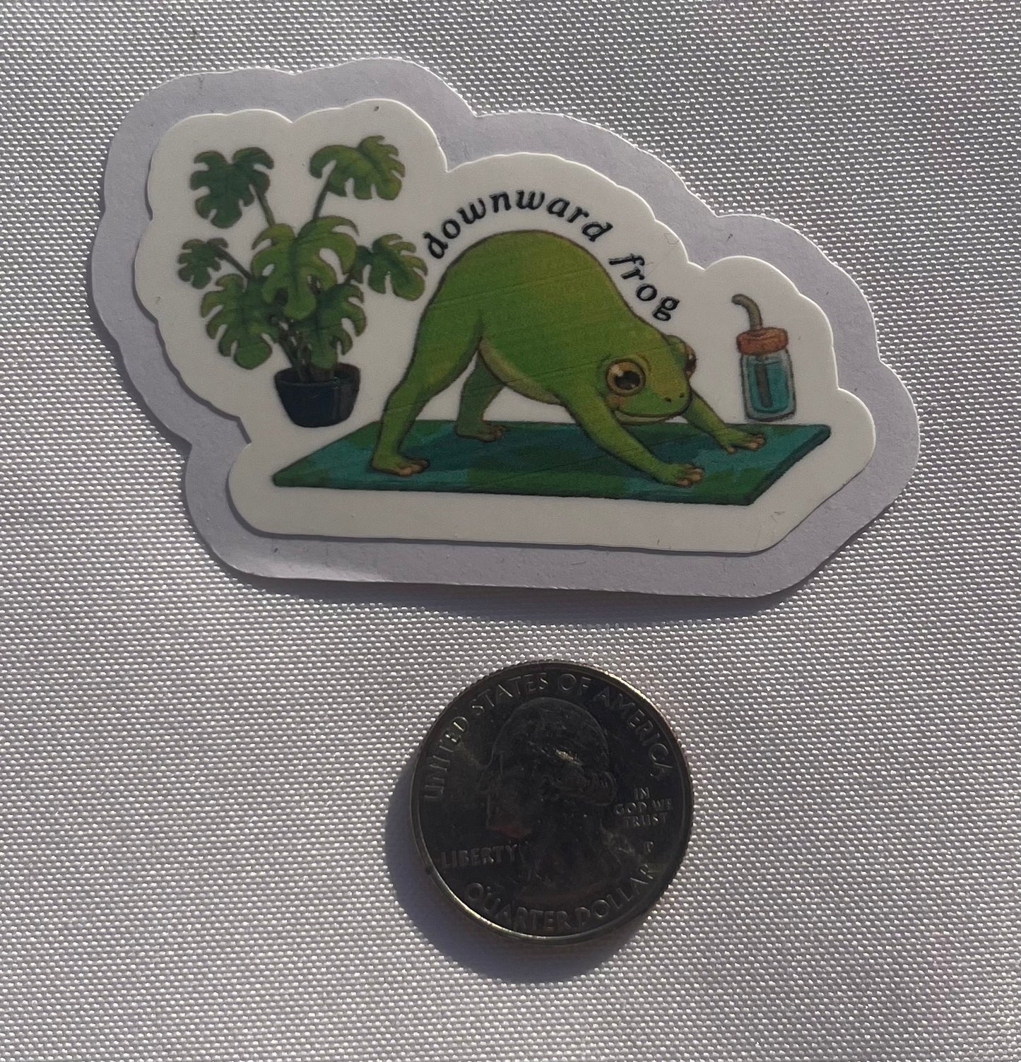 Downward Frog Sticker