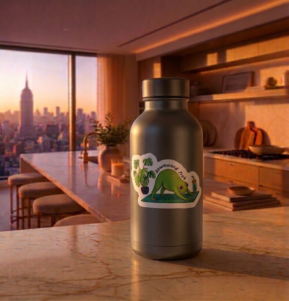 Downward Frog Sticker