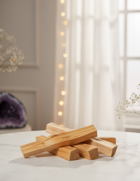 palo santo sticks in a pile 