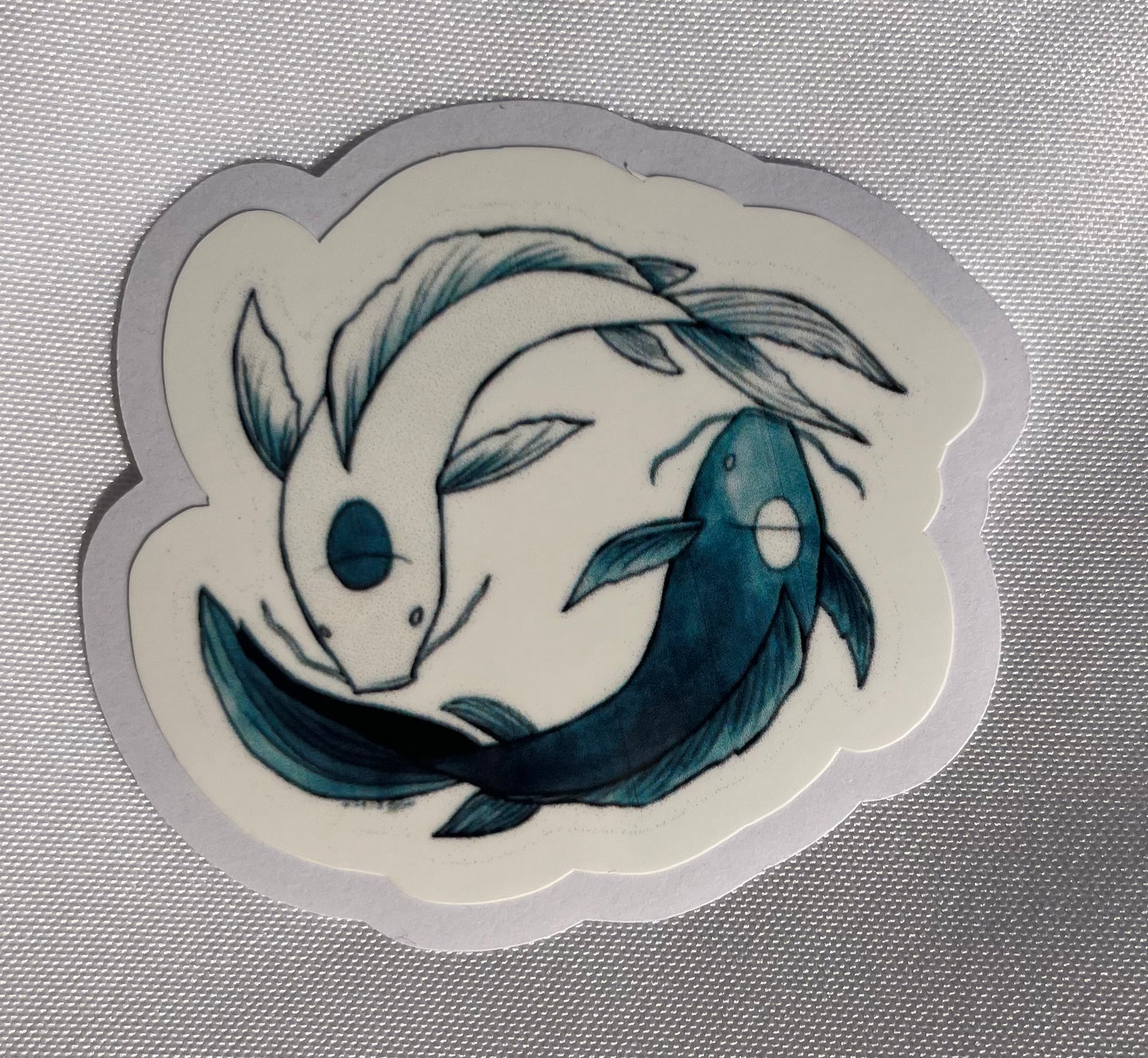 Yin Yang Koi Sticker